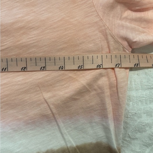 Veronica Beard Colorblock Pattern Crew Neck T-Shirt pink white brown Pima - Picture 4 of 6